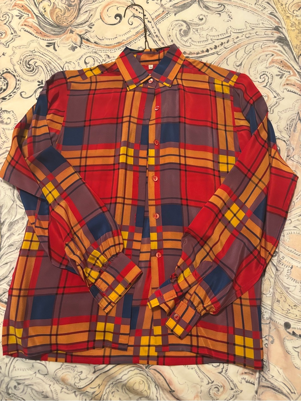 Saint Laurent Plaid Button-Up Shirt